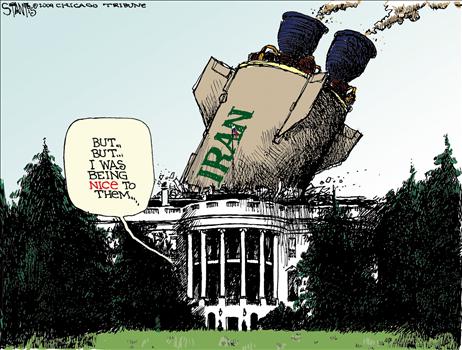 Iran-bombs-the-White-House-cartoon
